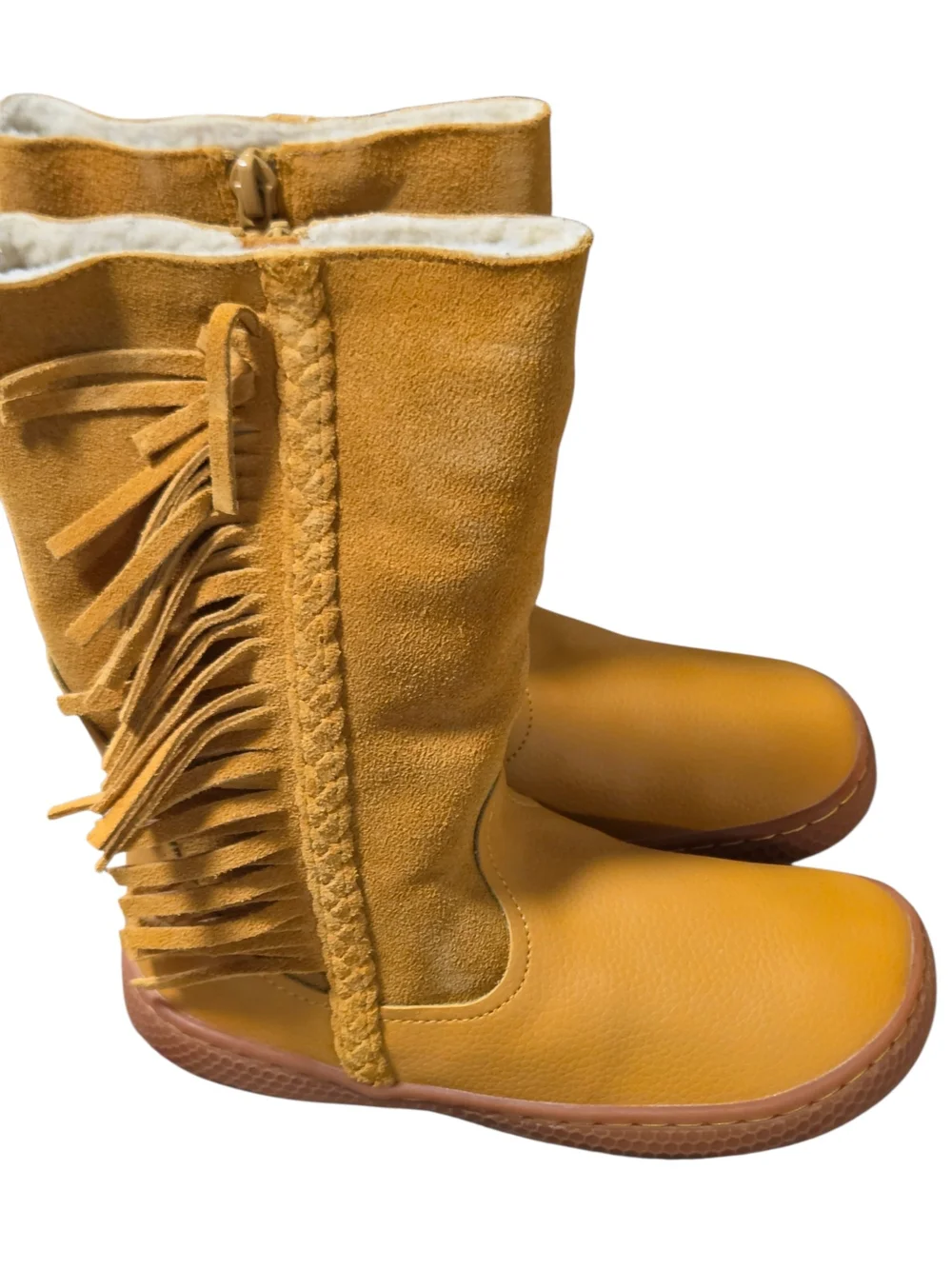 NWT Livie & Luca girls Sonoma Butterscotch Mustard Fringe Mid-Calf Boots 13